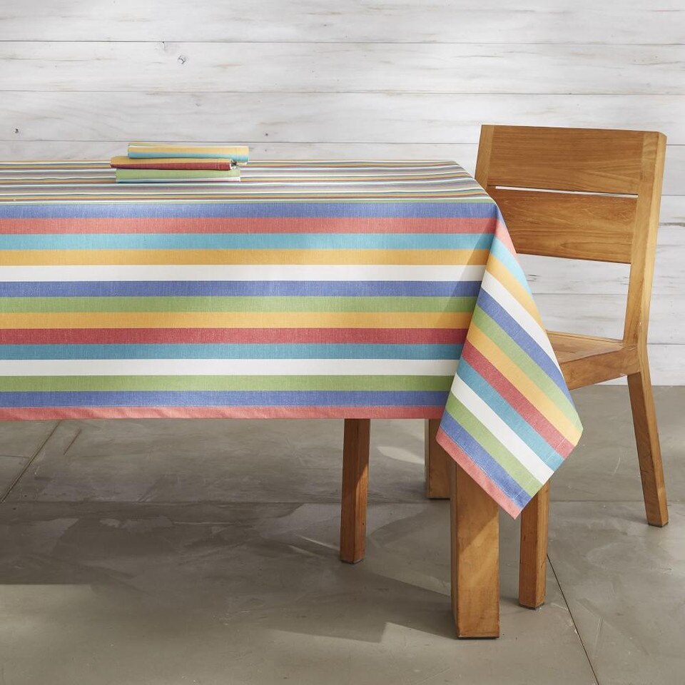 Summer Stripe Oilcloth Tablecloth Williams Sonoma AU
